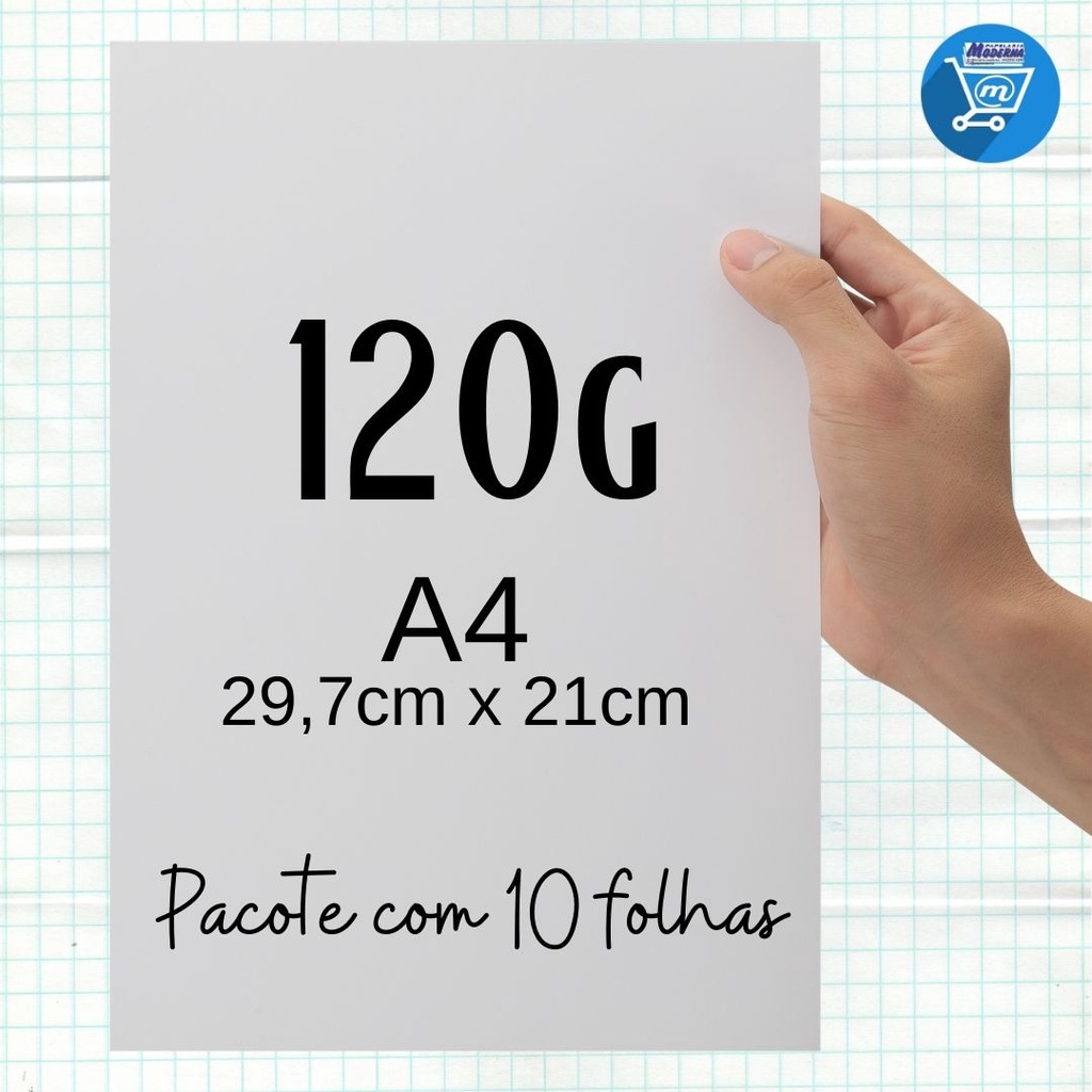 Papel Sulfite Offset A4 3 opções de Gramatura: 120, 180 e 240g Pacote ...