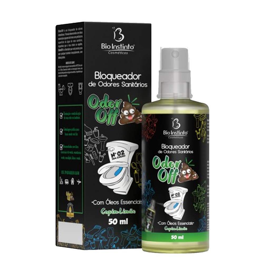 Odor Off (Free coo) Bloqueador de Odores Sanitários Capim Limão ou Mix ...