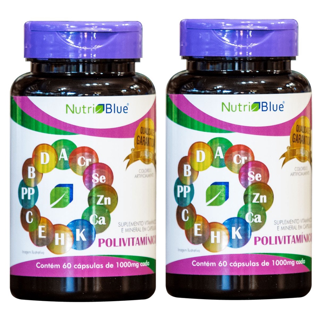 Polivitaminico Nutriblue - Com Vitaminas E Minerais De A-Z | Shopee Brasil