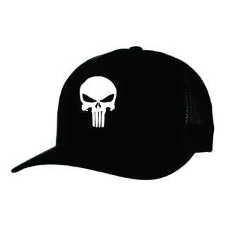 Boné Justiceiro Snapback Trucker Aba Curva Estampado