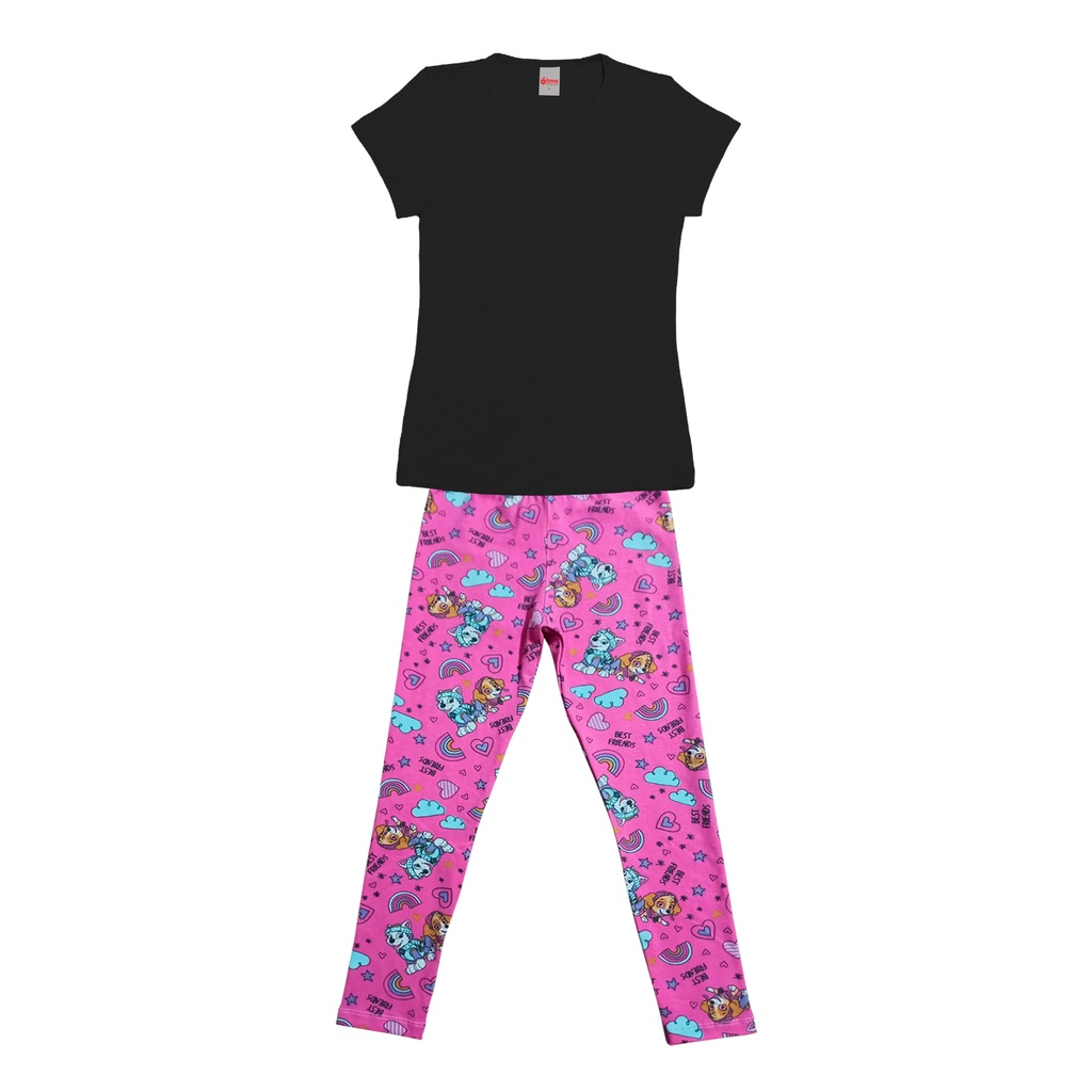 Calça Legging Infantil Estampada - Sortido