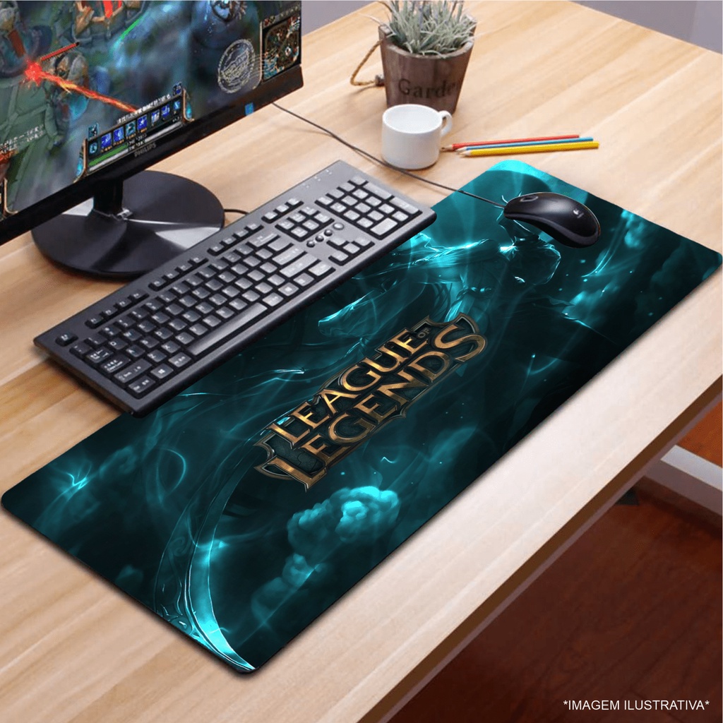 Mouse Pad Gamer 65x32 cm League of Legends 09 Escorrega o Preço