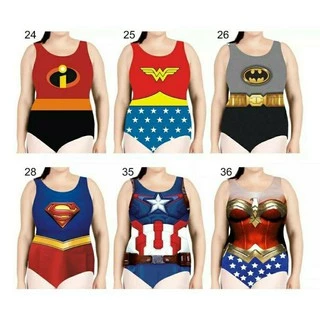 Body Plus Size Feminino Heroínas Super Heróis Carnaval Fantasia Festa