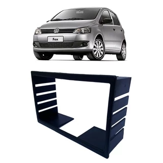 Moldura Painel 2 Din Universal Chinesa VW Fox Crossfox Spacefox 2010 2011 2012 2013 2014