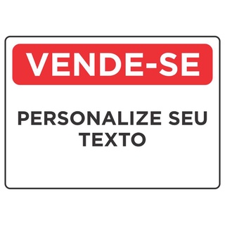 Placa Vende-se Personalizada Seu Texto 30x20cm | Shopee Brasil