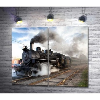 Quadros Decorativos trem Maria fumaça ferrovia Decoração De Quarto e Sala trem Maria fumaça ferrovi