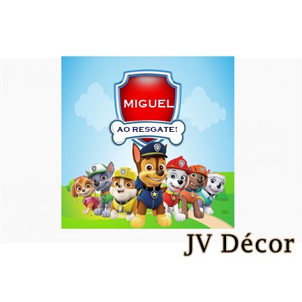 Adesivo Miguel patrulha canina  Paw patrol birthday decorations, Paw patrol  birthday, Paw patrol