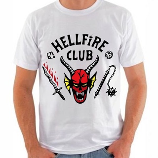 Camiseta Stranger Things Hellfire - Raglan cinza Geek Série