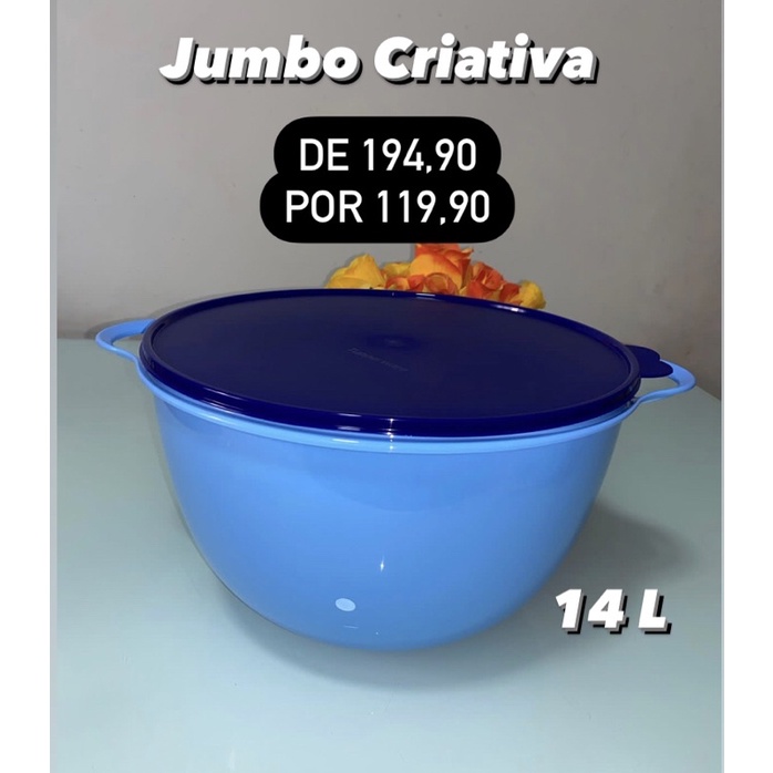 Tupperware Jumbo Criativa 14 litros Azul Céu - Comprar Tupperware Online?  Wareshop - Loja Mundo Tupperware