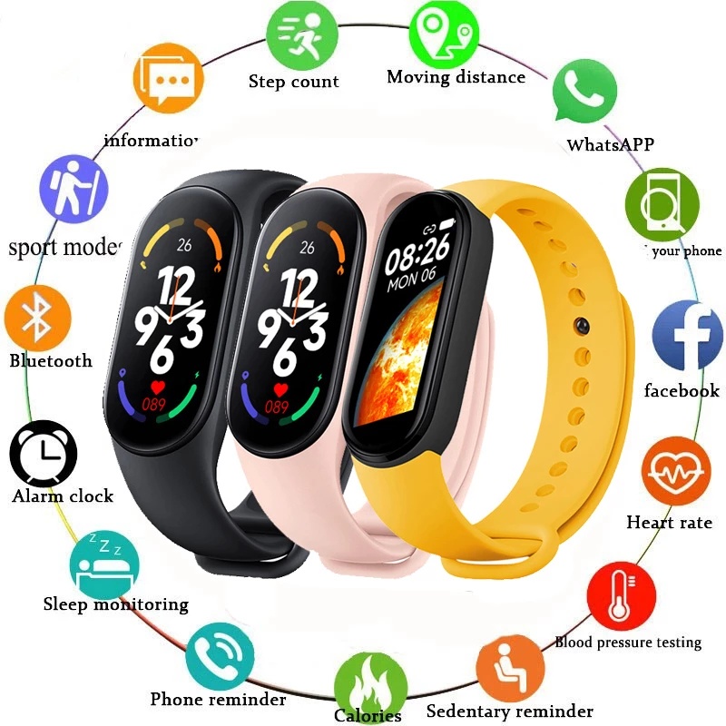 Smartband Smartwatch Relógio Inteligente M6 Android e iOS - KITSERV