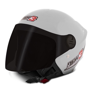 Capacete New Liberty Tree Com Viseira Fumê Aberto Pro Tork Feminino Branco 58