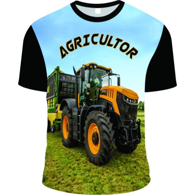 Camiseta Infantil Trator do Red Farmer do Garoto Personalizado com