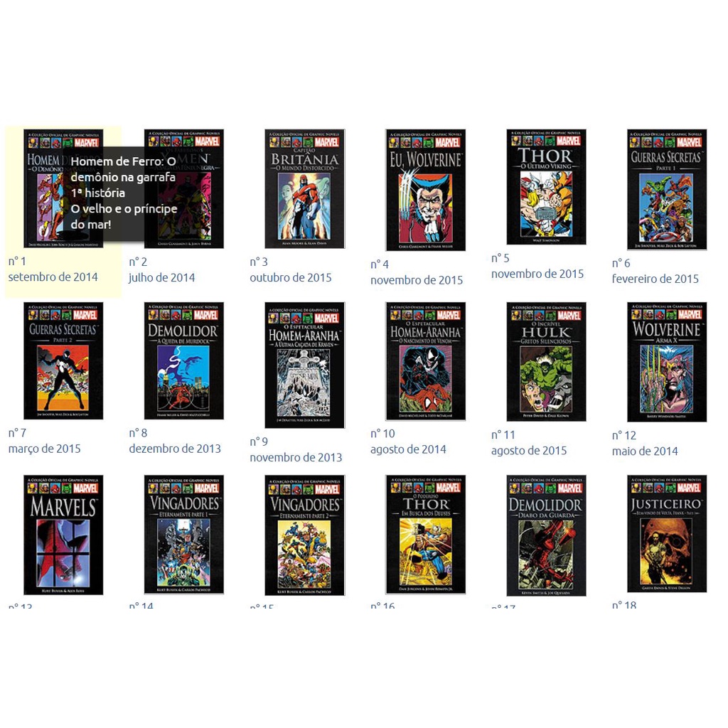 Coleção Oficial de Graphic Novels Marvel - SALVAT PRETA