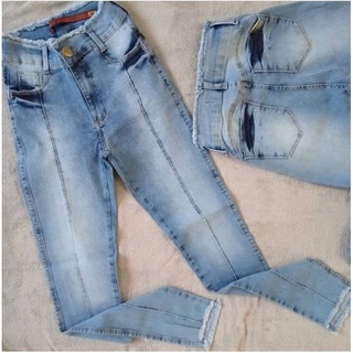 Calça Jeans Feminina Hot Pants Cintura Alta em Promoção na Shopee