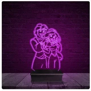 Luminária e Abajur Acrílico Led - Jasmine e Aladdin