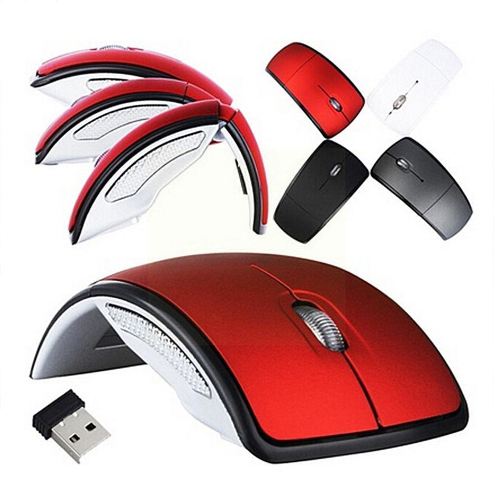 Mouse 2.4G HZ Dobrável Sem Fio DPI1200 Para Presente Arc Laptop Office ...