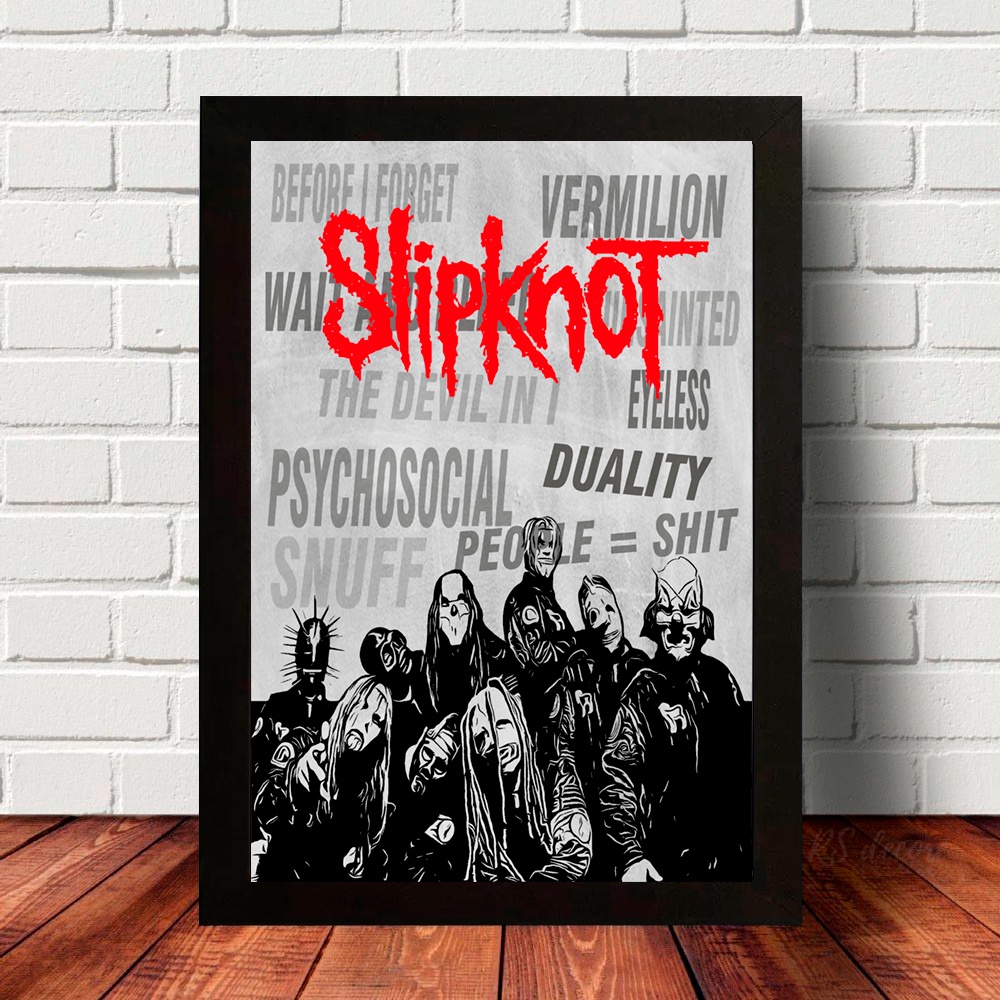 Quadro Decorativo Banda Metal Slipknot Sala | Shopee Brasil