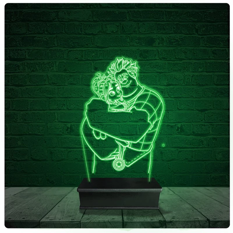 Luminária Abajur Acrílico Led - Disney Detona Ralph 02
