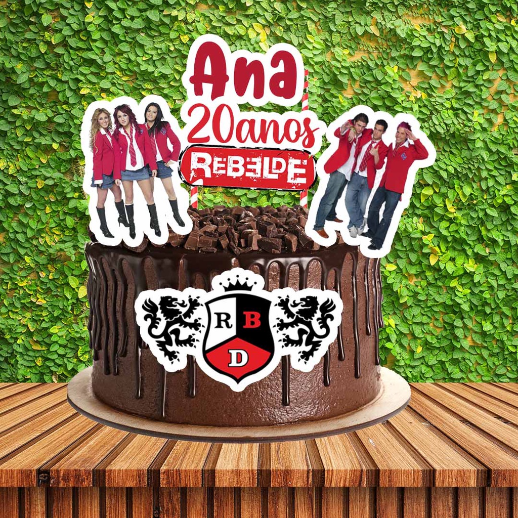 Topo de Bolo RBD Personalizado - Topper decoração | Shopee Brasil