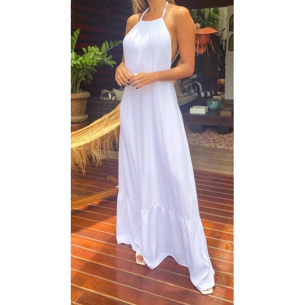 Vestido com decote na best sale frente e nas costas