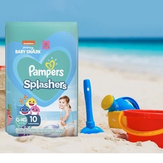 Fraldas Descartáveis Para Água Splashers Baby Shark M-G- Pampers