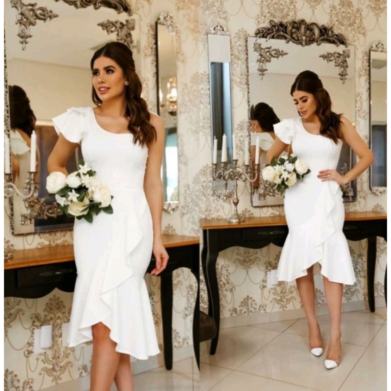 Vestido off white casamento hot sale civil