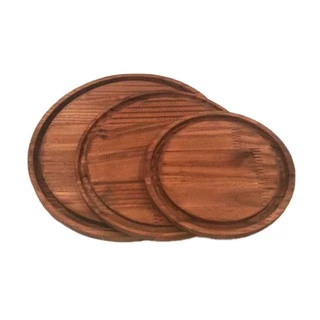 OFERTA DE INVERNO Combo 3 Tábuas Madeira Rústica PMG Redondas para Queijos, Frios Mesa posta