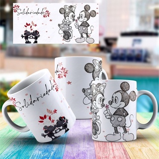 Caneca De Porcelana Presente-minnie E Mickey - Solidariedade