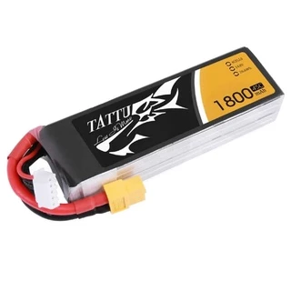 Bateria Lipo 14.8v 1800mah 75c 4S Tattu Gens Ace Xt60 p/ Drone Racer Aero Asa Zag Pylon