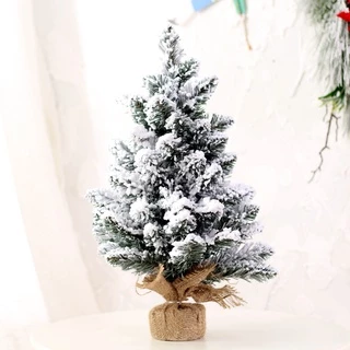 Árvore De Natal Luxo Pinheiro Com Neve Nevada 45Cm Para Decoração Enfeite Muito Linda