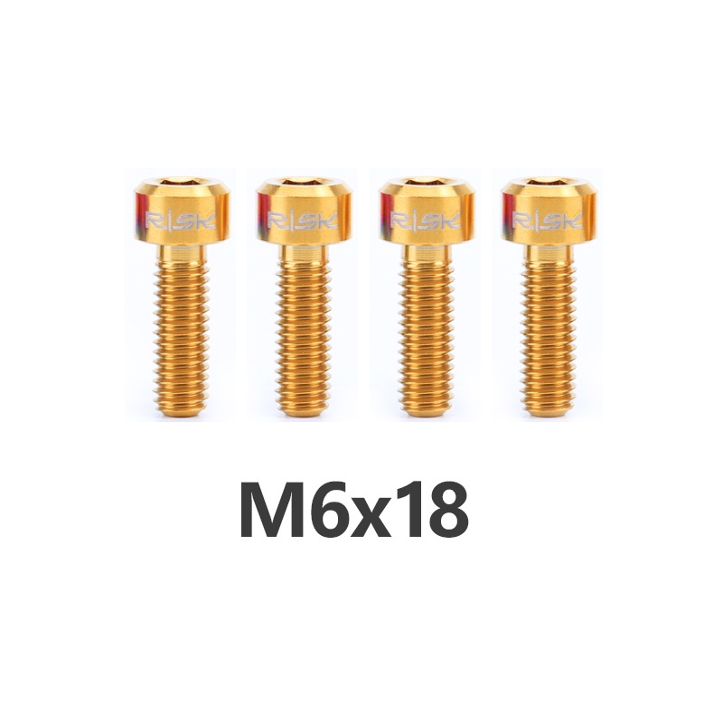 RISK 4 Pcs M6x18mm M6x20mm Liga De Titânio Parafuso Para Pinça De