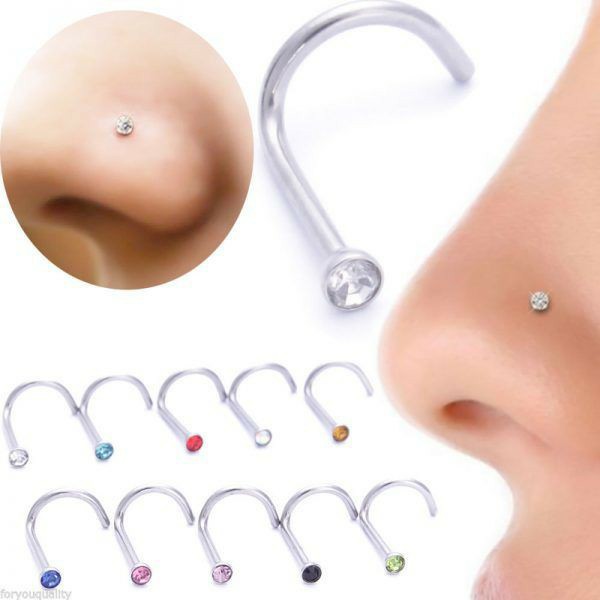 Piercing De Nariz Nostril Mini Pedrinha Aço Cirurgico