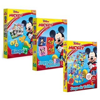 Jogos Mickey - Dominó/Trilha/Bingo Disney