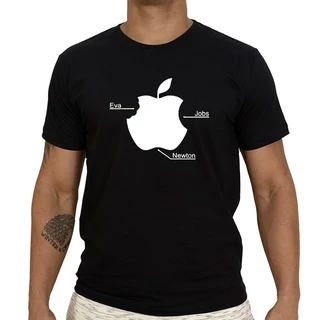 Camiseta Masculina Apple Jobs Eva Newton Nerd Divertida Algodão