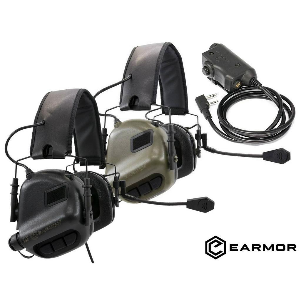 Headset Abafador Eletrônico Auricular com PTT EARMOR M32 | Shopee