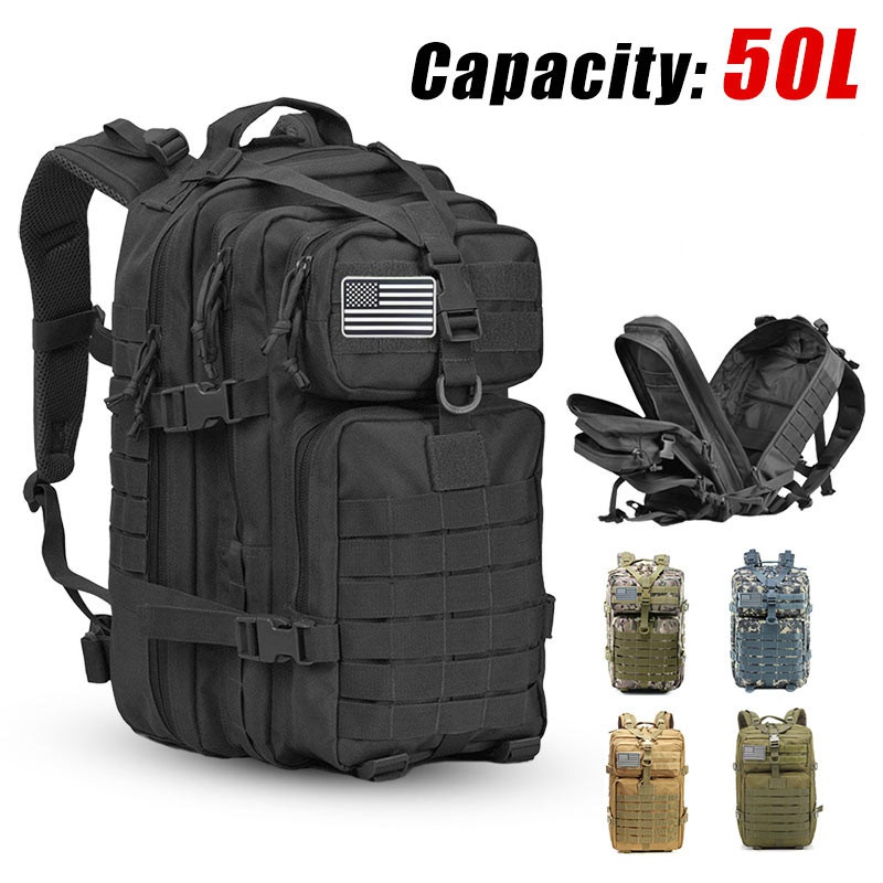 Mochila De Trekking Masculina À Prova D 'Água Campismo 30l / 50l