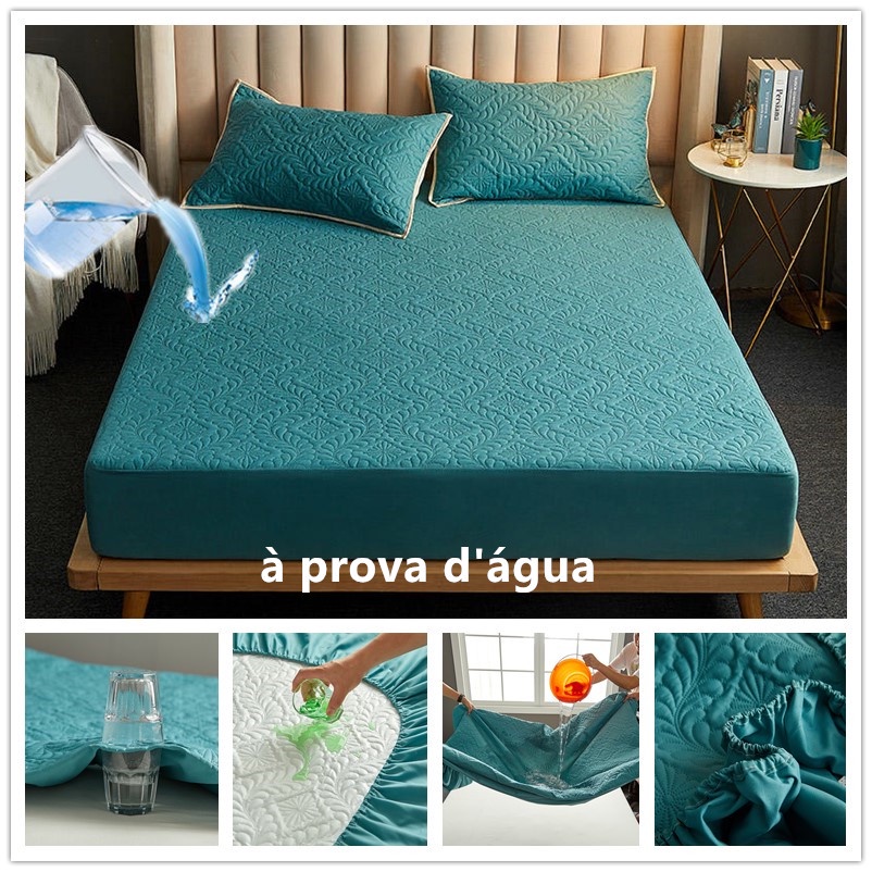 1 Pc Padded Mattress Cover Waterproof Single Queen King Size Smooth