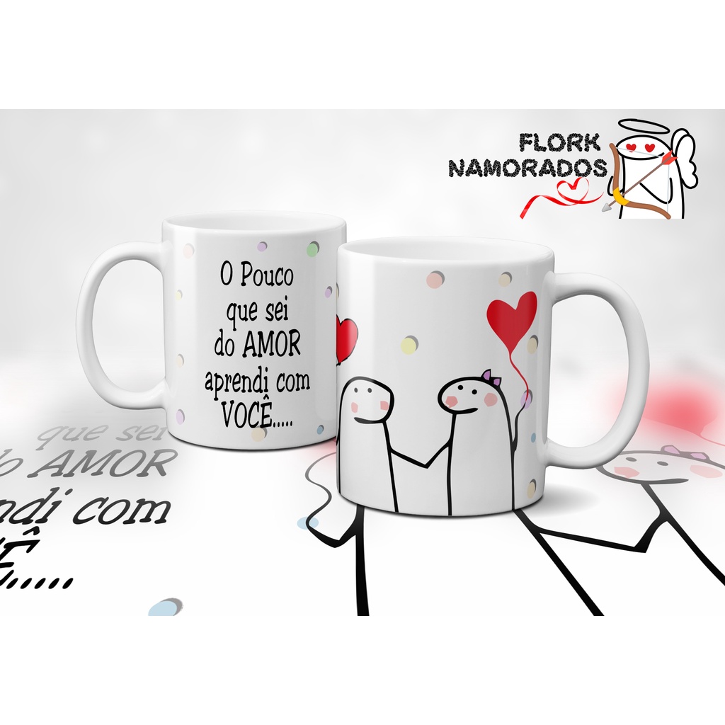 Caneca Cerâmica Florks Meme Dia dos Namorados Já Faz Uns Anos Que a Gente  Se Atura - 325ml no Shoptime