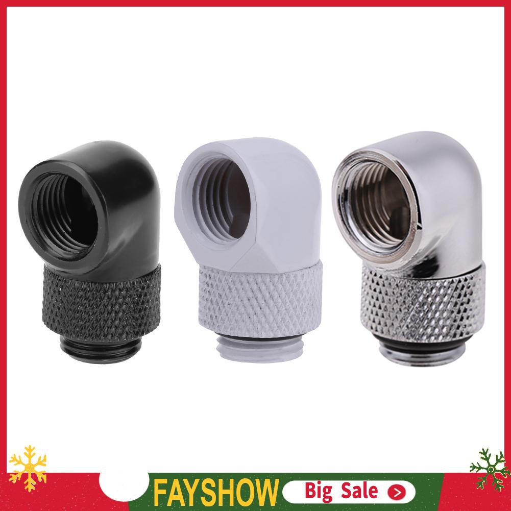 FAY✿G1/4 Thread Rotary Fitting Water Cooling Connector 90 Degree Brass Fitting Adapter for PC Water