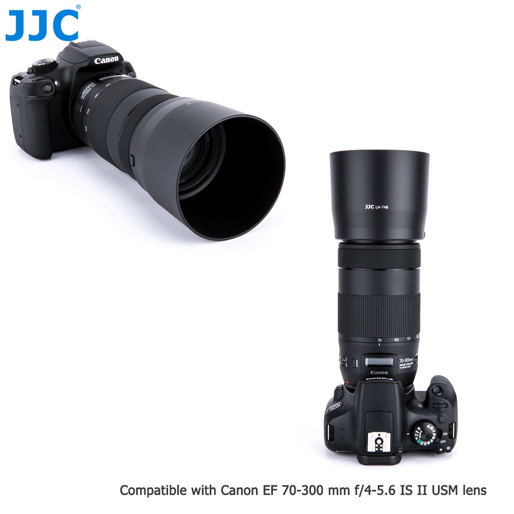 JJC LH-74B Parasol Lente Câmera para Canon EF 70-300mm F4 JJC LH-74B Parasol Lente Câmera para Canon EF 70-300mm F4