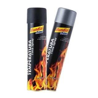 Tinta Spray Uso Geral Alta Temperatura 400ML Mundial Prime