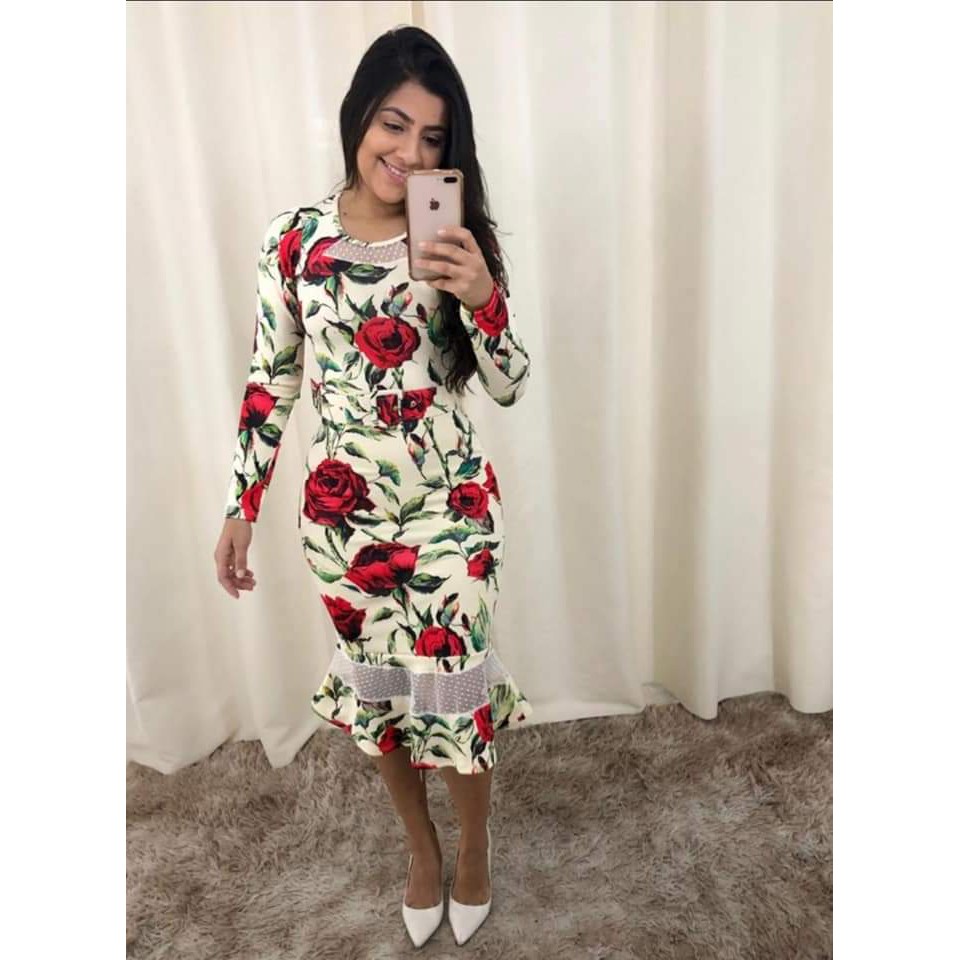 Vestido clearance floral tubinho