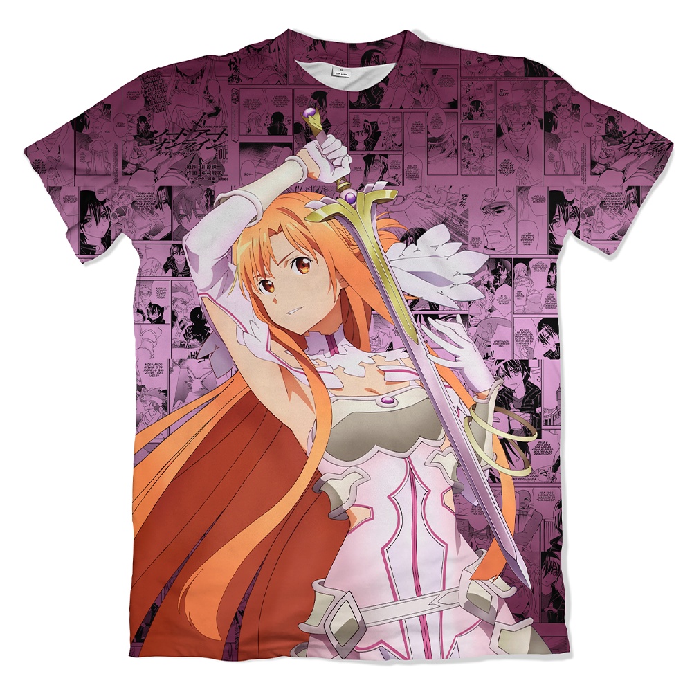 Camisa Camiseta Sword Art Online Anime Mangá Séries Hd 01