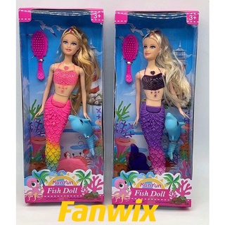Boneca Barbie Sereia Luz E Brilho - Morena Cmg75 - MP Brinquedos