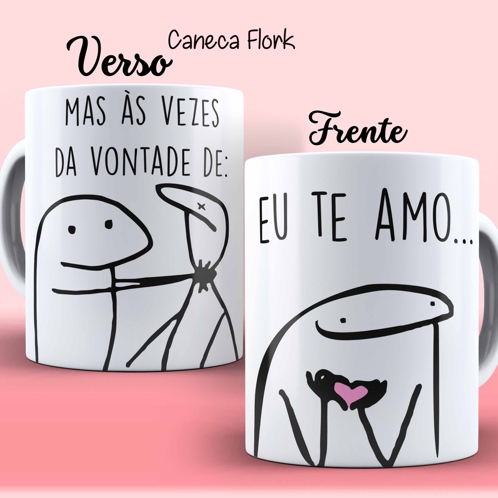 Caneca Flork Plastico - Meme, Presente, Lembrança, Amigo Secreto