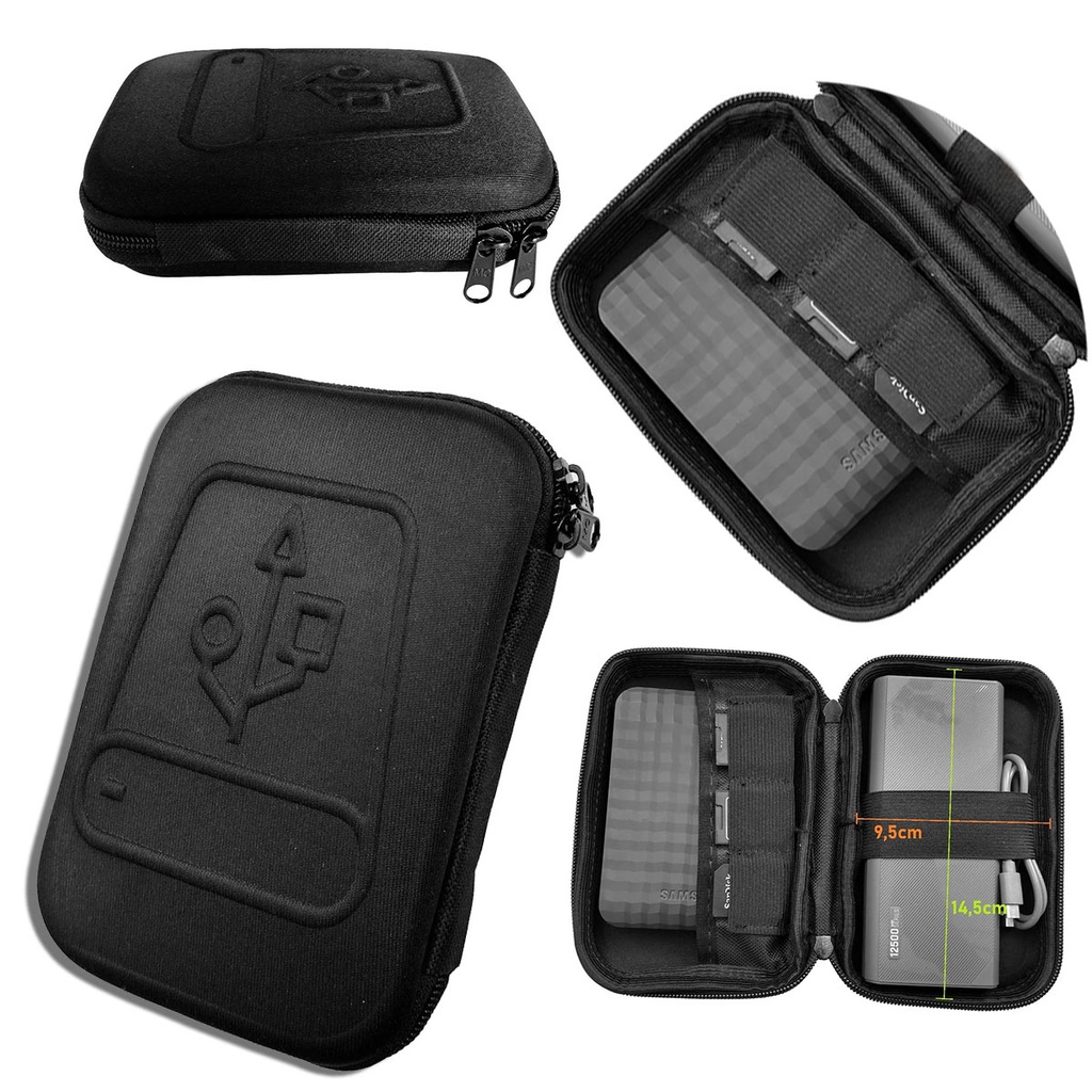 Case Estojo Para Hd Externo Ou Carregador Power Bank