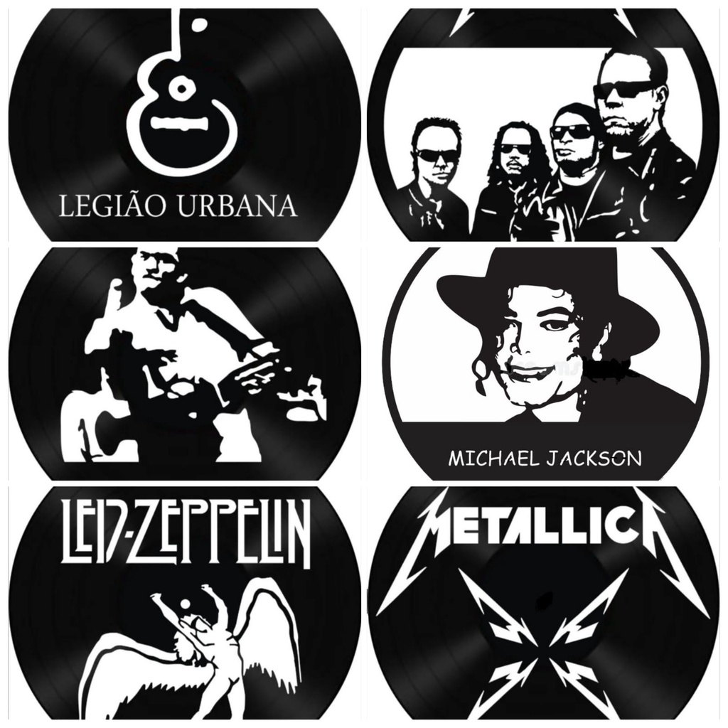 arte no vinil bandas de Rock Personalizavel | Shopee Brasil
