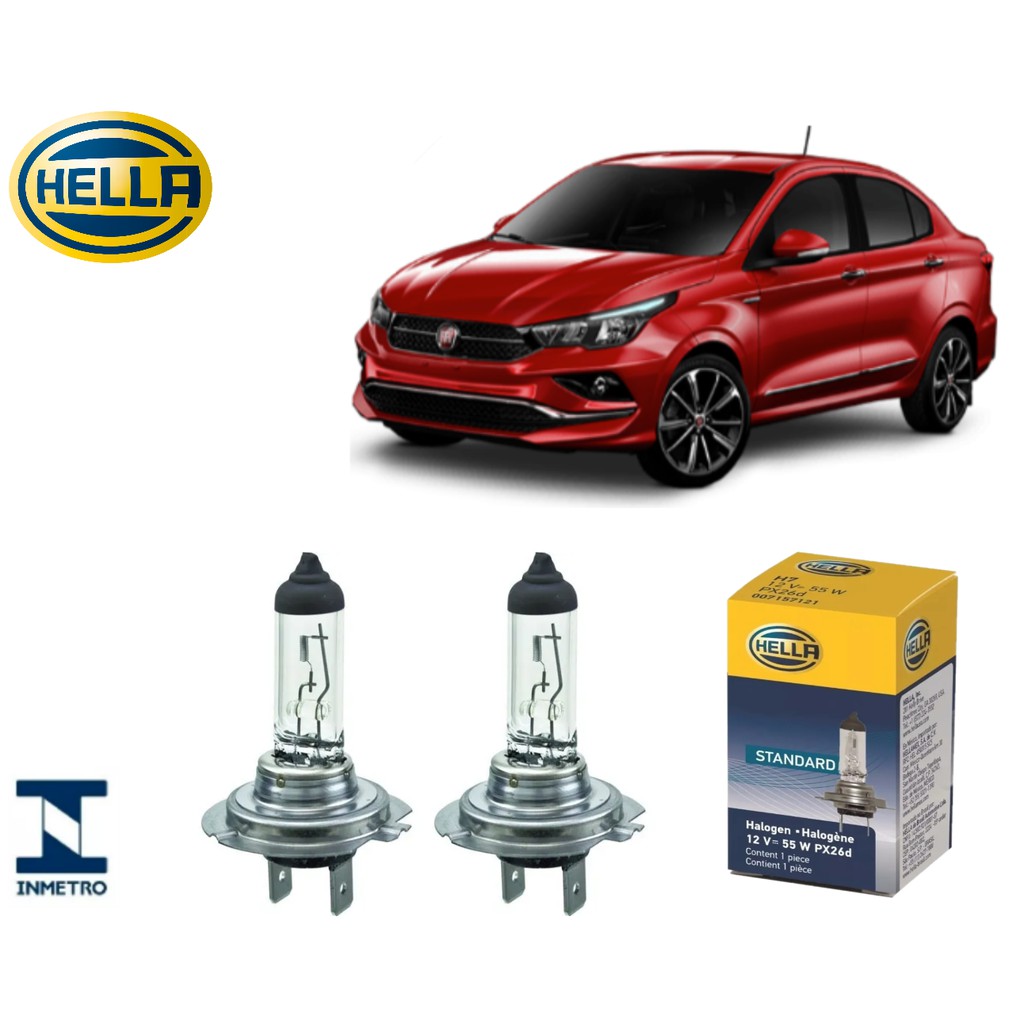 Lampada Farol Baixo Fiat Cronos Hella Par | Shopee Brasil