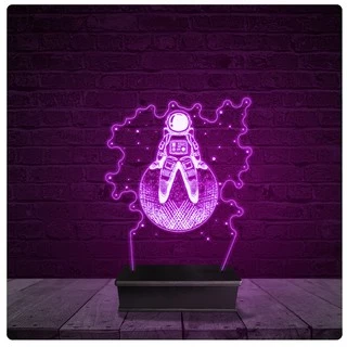 Luminária e Abajur Acrílico Led - Astronauta Desenho 24