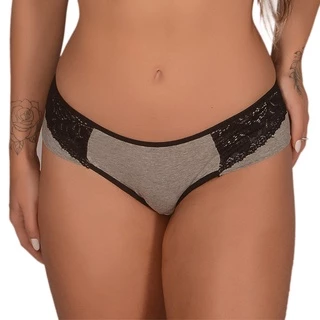 Calcinha de Algodão com Detalhes em Renda Confortável Lingerie Luxo Feminina Calsinha Rendada Larga Malha Mescla Conforto Calçinha Roupa Íntima Adulto Calçola Feminino ref.: 115